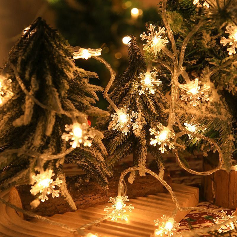 6 Meter 40 LED, Stjerne og Snøflak Lys