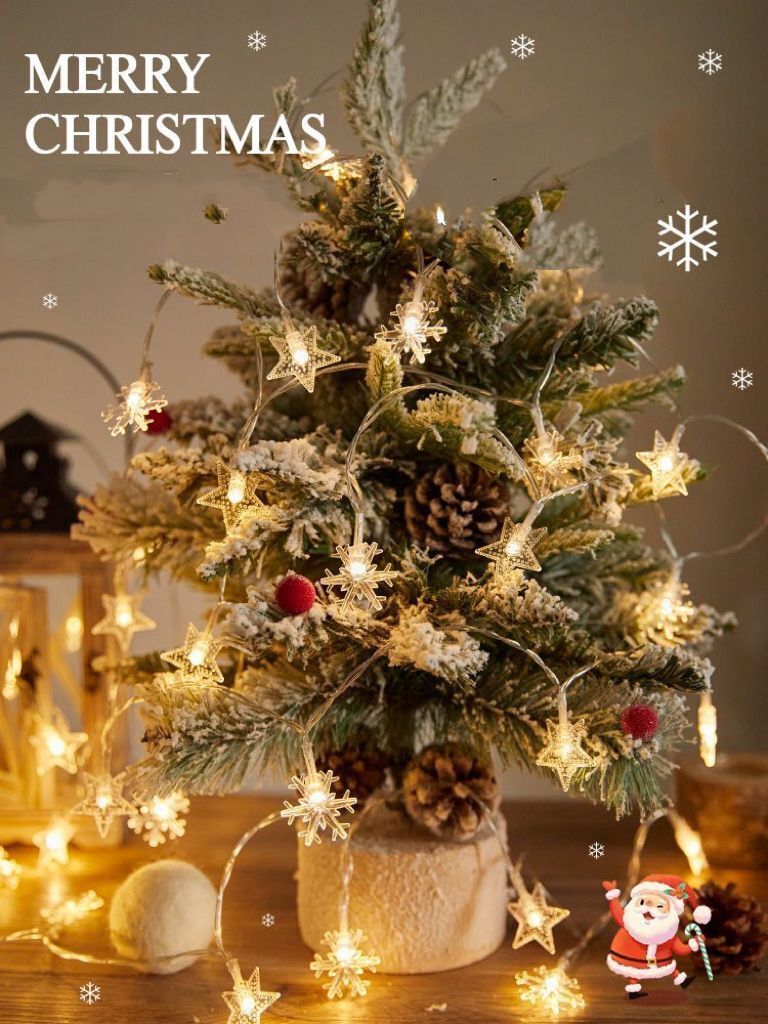 6 Meter 40 LED, Stjerne og Snøflak Lys