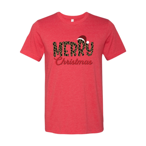 Merry Christmas T-skjorte Leopard Design