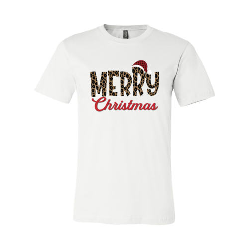 Merry Christmas T-skjorte Leopard Design