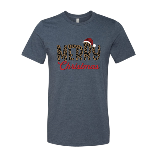 Merry Christmas T-skjorte Leopard Design