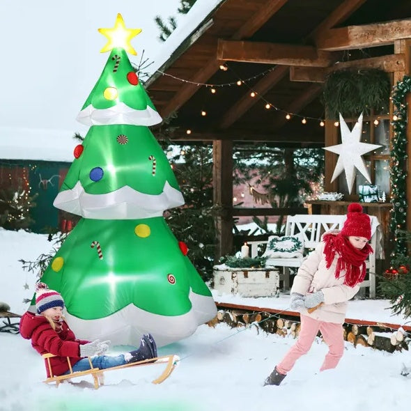 210cm Høy Oppblåsbar Juletre